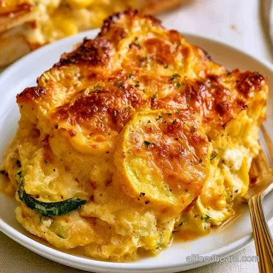 Southern Squash Casserole: Baked Recipe Card