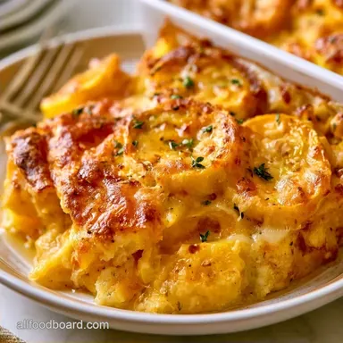 Southern Squash Casserole: Baked