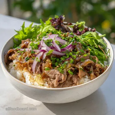 Beef Rice Bowl: Japanese Gyudon Ready in Under 45 Mins