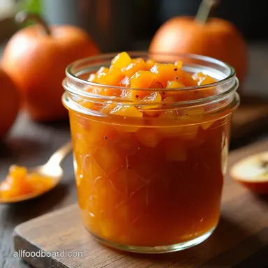Spiced Persimmon Chutney Autumn in a Jar Recipe Card