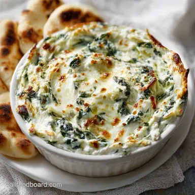 Baked Spinach Artichoke Dip in 30 Minutes Recipe Card
