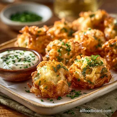 St Patricks Day Appetizer: Crispy Colcannon Puffs with Dubliner Dip Recipe Card