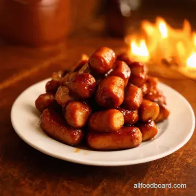 Quick Easy Little Smokies Recipe Sticky Glazed Goodness Recipe Card