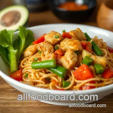 Easy & Flavorful Stir-Fried Chicken Pancit with Fresh Veggies: A Family Favorite! Recipe Card