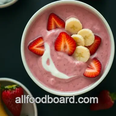 Strawberry Bliss Smoothie Bowl with Frozen Strawberries – Easy & Fresh Recipe Card