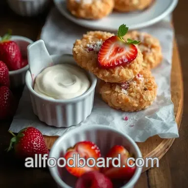 How I Made Amazing Fried Strawberry Cheesecake Crispy Treats Recipe Card