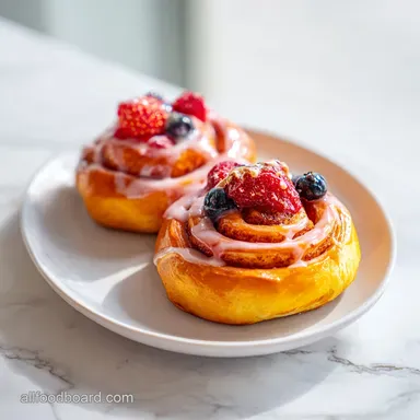 Strawberry Cinnamon Rolls Recipe: Baked Recipe Card