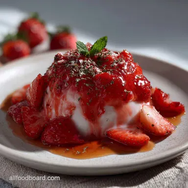 STRAWBERRY COCONUT LAVA FLOW Virgin Mocktail Recipe Card