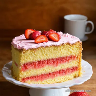 Strawberry Fields Forever Cake Recipe A FromScratch Delight Recipe Card