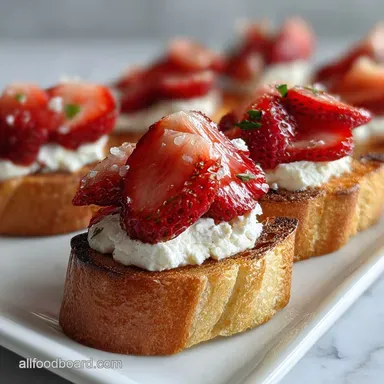 Delicious Valentines Day Finger Food Idea with Strawberry and Goat: Sweet & Savory Bites Recipe Card