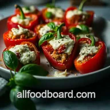 Easy & Flavorful Stuffed Cherry Peppers: A Taste of the Mediterranean Recipe Card