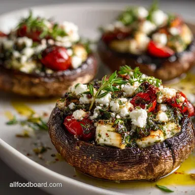 Stuffed Portobello Mushrooms for 4 Servings