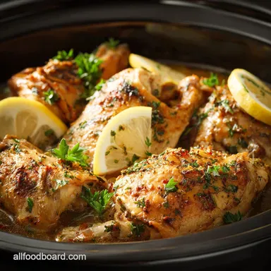 Summer Crockpot Recipes: Healthy Lemon Chicken for Easy Dinner Nights Recipe Card