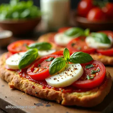 Caprese Flatbread Quick Easy Summer Bliss Recipe Card