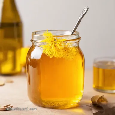 Sunshine in a Jar Easy Dandelion Syrup Recipe Recipe Card