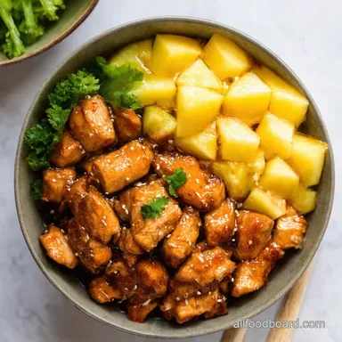Sweet Savory My pineapple teriyaki chicken bowl recipe Recipe Card