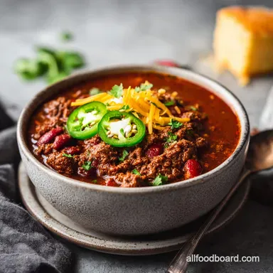 Texas Chili Recipe with Chuck Roast Recipe Card