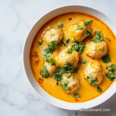 Thai Coconut Curry Dumpling Soup: Creamy Recipe Card