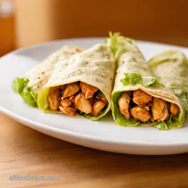 Thai Peanut Chicken Wraps with Creamy Dreamy Sauce Recipe Card