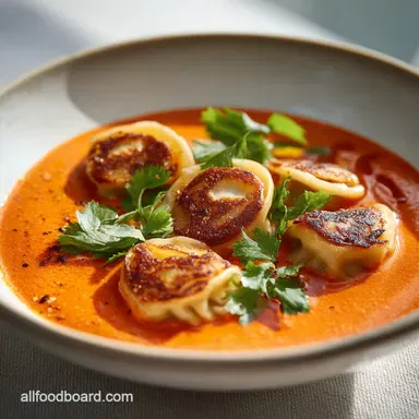 Thai Potsticker Coconut Soup: 30 Mins Recipe Card