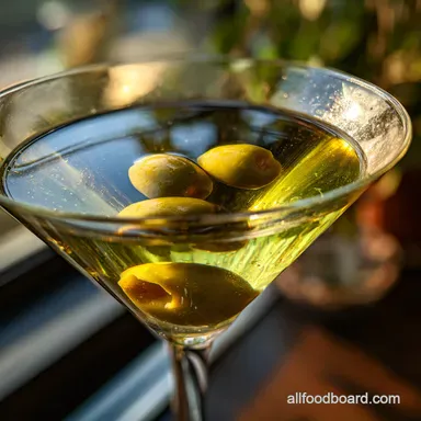 The Ultimate Dirty martini with caviar olives Our Luxury Aperitivo Recipe Recipe Card