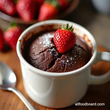 5Minute Chocolate Lava Mug Cake Easy Microwave Desserts Recipe Card