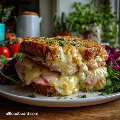 Croque Monsieur: The Ultimate Crispy Ham and Cheese Recipe Card