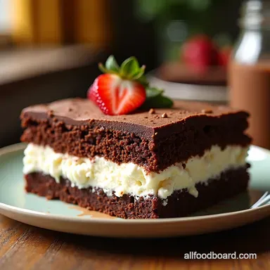 The Ultimate Easy Ice Cream Sandwich Cake Triple Chocolate NoBake Recipe Card