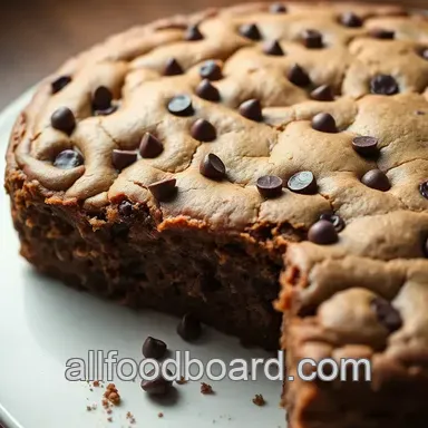 Giant Chocolate Chip Cookie Cake Recipe: Easy Birthday Treat! Recipe Card