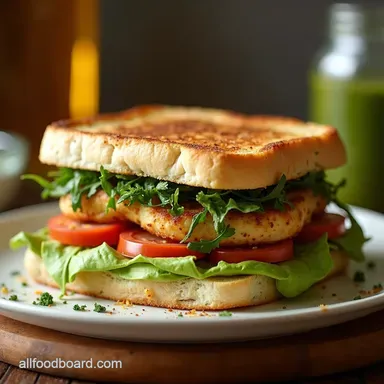 The Ultimate Grilled Chicken Pesto Sandwich Recipe Recipe Card