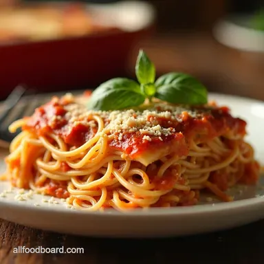 Million Dollar Spaghetti The Ultimate Creamy Cheesy Baked Casserole Recipe Card