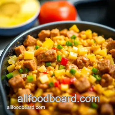 Sausage Breakfast Casserole Recipe: Mum's Easy Make-Ahead! Recipe Card