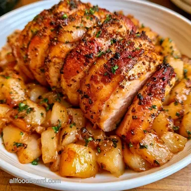 Turkey Breast Pear Hash for 7 Servings Recipe Card