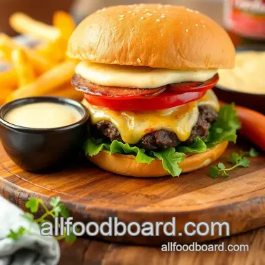 How to Make the Ultimate Grilled Beef Burger with Roasted Garlic Aioli Recipe Card