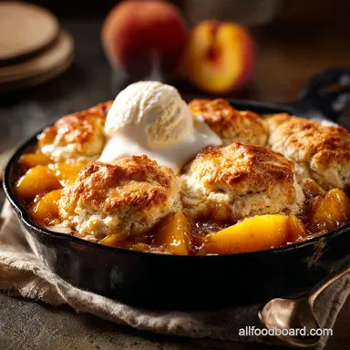 Peach Cobbler Recipe The Ultimate Flaky Buttermilk Biscuit Topping