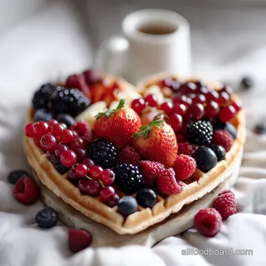 Valentine's Day Waffle Board with Fresh Berries - Ultra Crisp Recipe Card