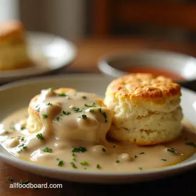 Easy Biscuits and Gravy My Quick Southern Comfort Recipe Recipe Card