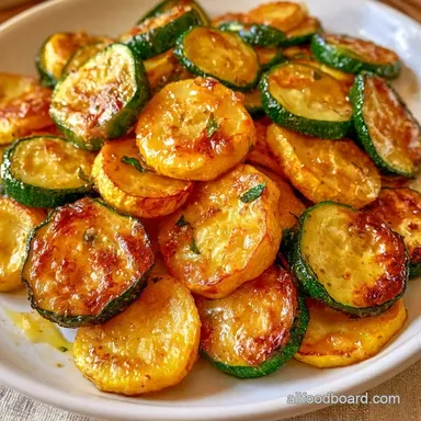 Yellow Squash and Zucchini Saute for 4 Recipe Card