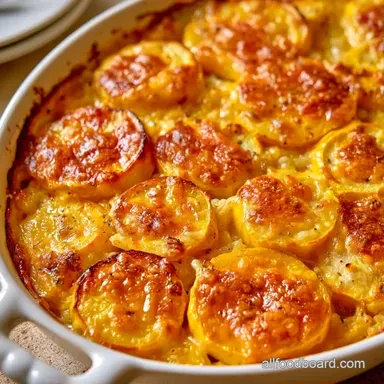 Yellow Squash Rice Gratin for 4 Servings Recipe Card