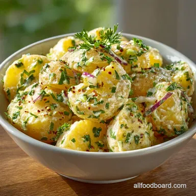 The Best Easy Herb Potato Salad Light Fresh Vinaigrette Style Recipe Card