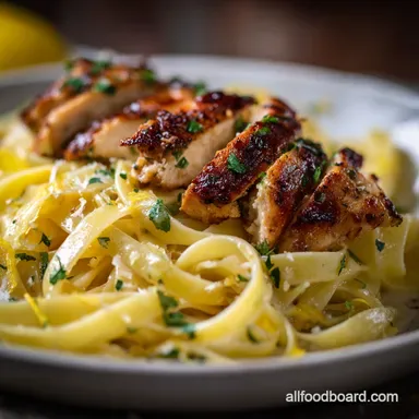 Lemon Chicken Pasta: Pan-Seared Fettuccine Recipe Recipe Card