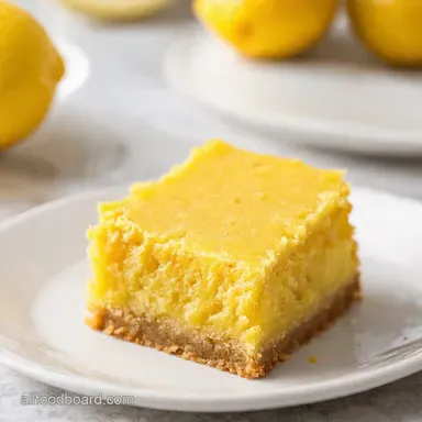 Zesty Lemon Dream Bars Sunshine on a Plate Recipe Card
