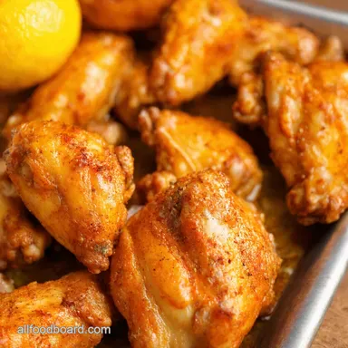 Crispy Lemon Pepper Wings Recipe Zesty Baked Recipe Card