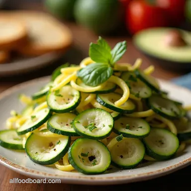 Zesty Zucchini Ribbon Salad A Light Easy Delight Recipe Card