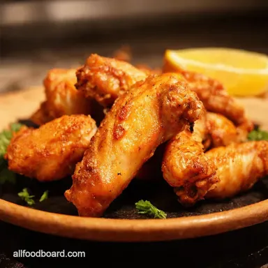 Easy LemonPepper Chicken Wings Crispy Zesty Recipe Card