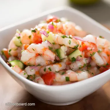 Shrimp Ceviche Recipe: Zesty Sunshine in a Bowl! Recipe Card