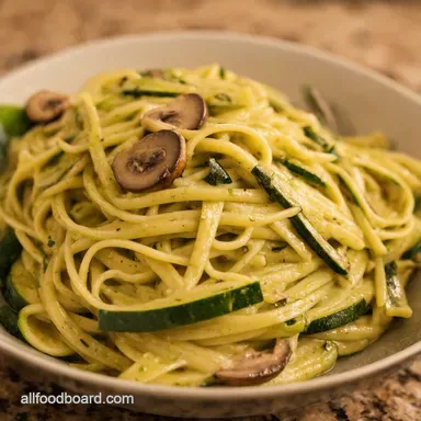 Zucchini Mushroom Pasta 5 Steps to Zesty Heaven Recipe Card
