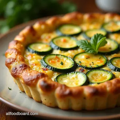 Sunshine Zucchini Cottage Cheese Crustless Quiche Recipe Recipe Card