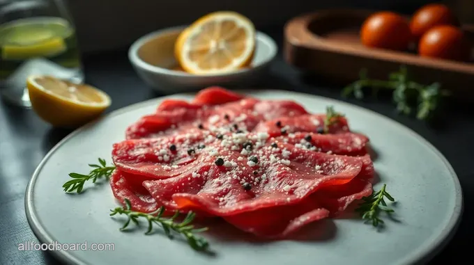 Classic Beef Carpaccio with Lemon and Capers