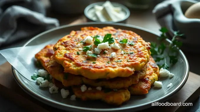 Crispy Zucchini Fritters with Feta and Herbs